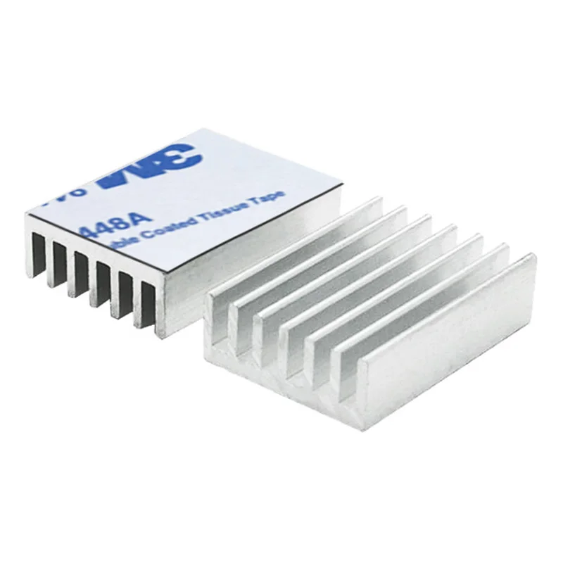 50 Uds YOUNUON aluminio 20x14x6mm disipador de calor aleta del radiador disipador de calor tono plateado viene con cinta 3M - imagen 2