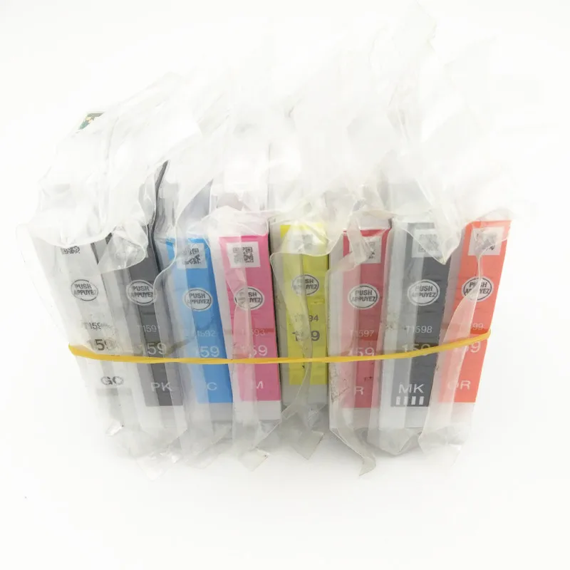 Vilaxh-cartucho de tinta T159 para impresora Epson 159, T1590-T1599, Stylus Photo R2000, R2000S, R2000, A3 - imagen 3