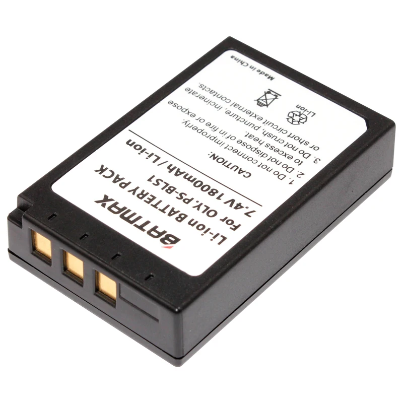 Batmax-Batería de PS-BLS1 + cargador USB LCD para Olympus, E-400,E-410,E-420,E-450,E-600,E-620, bolígrafo, E-P1, E-P2, E-P3, E-PL1, E-PL3, 1 ud. - imagen 2
