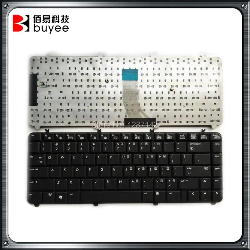 Teclado Original para ordenador portátil HP DV5 DV5-1000, diseño estadounidense, negro, plateado, 90% nuevo - imagen 3