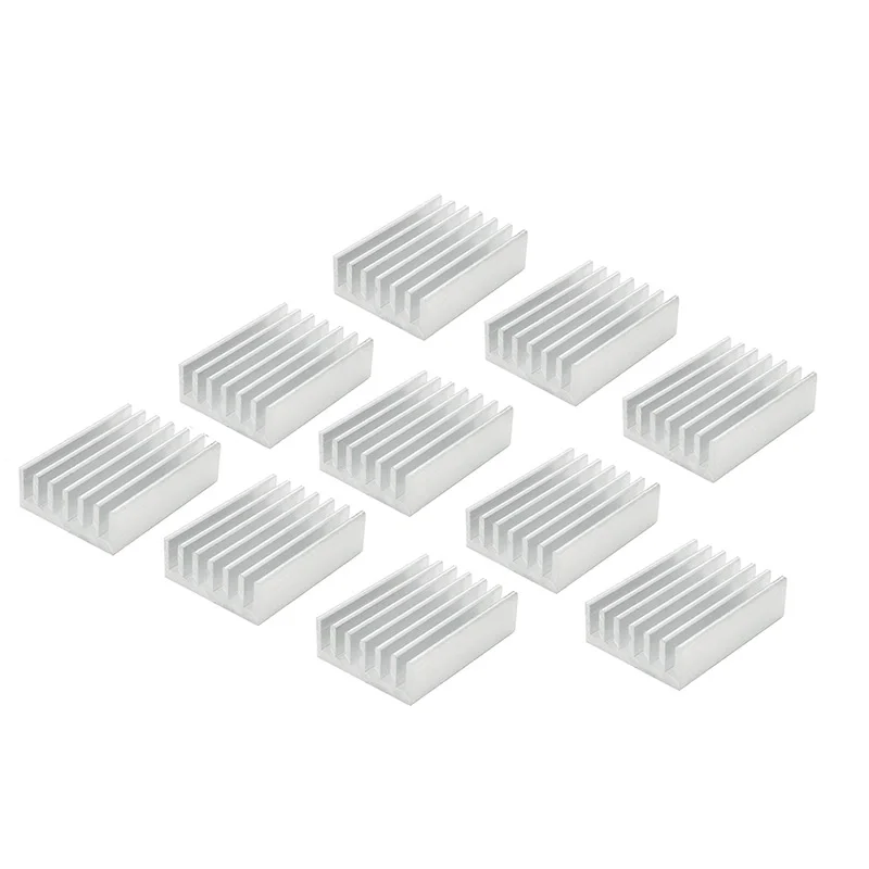 50 Uds YOUNUON aluminio 20x14x6mm disipador de calor aleta del radiador disipador de calor tono plateado viene con cinta 3M - imagen 5