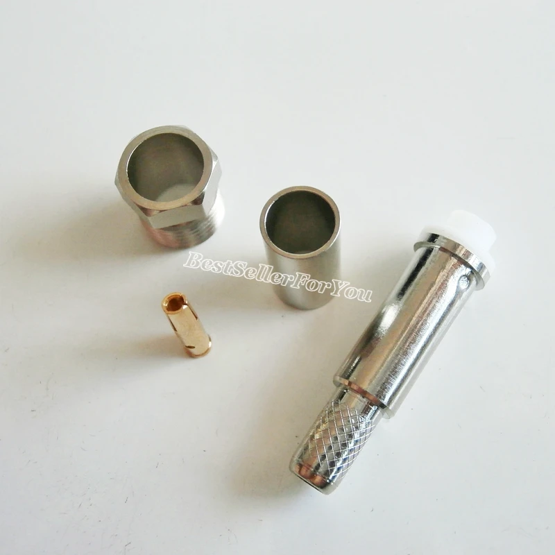 Conector hembra 10pce FME, engarce RG58, RG142, LMR195, RG400, cable recto - imagen 2