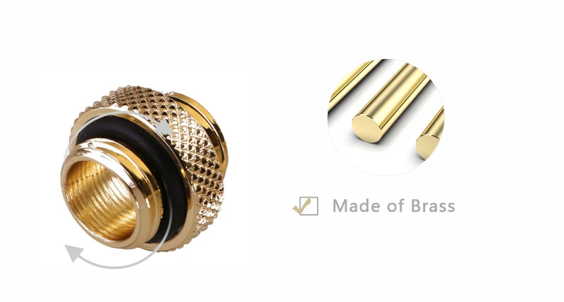 Se muestra un anillo de color dorado con una banda negra con las palabras hechas de latón debajo