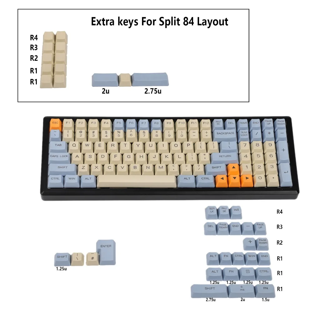 YMDK-Tapa de tecla PBT gruesa para teclado mecánico MX, perfil OEM ANSI ISO grabado con láser, Filco YMD96, YMD75, KBD75, FC980M, VEA 75%, SP84 - imagen 2