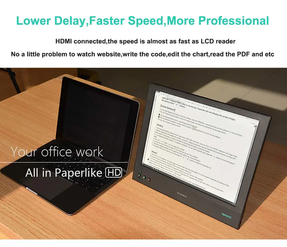 13.3 Inch 2200x1650 Monitor Electronic Paper Display EPD Book Paperlike Ink Screen Display DASUNG Technology Display Paperlike HD (Paperlike HD-FT) (2) - 