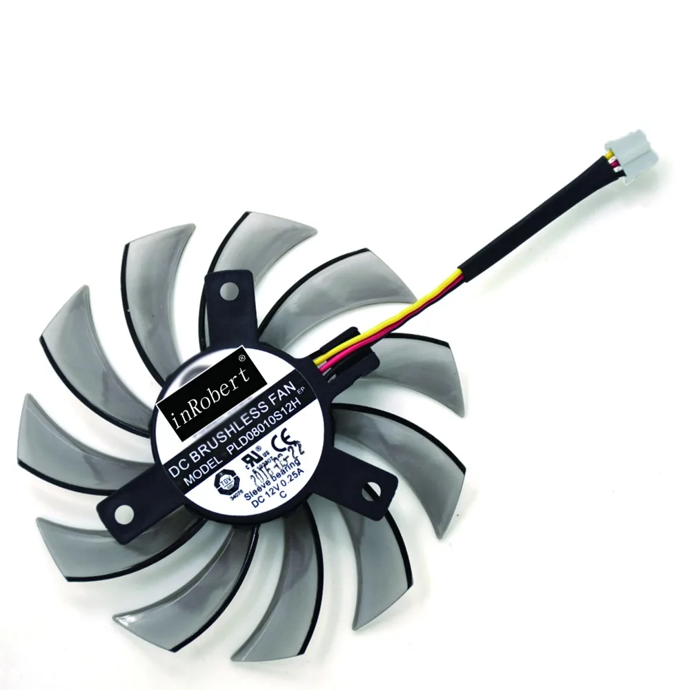 PowerLogic 75MM PLD08010S12H 2Pin 3Pin ventilador enfriador para NVIDIA GeForce GTX 560 460 Ti R7 260x R270X MSI 560 Ti tarjeta de vídeo gráfica - imagen 4