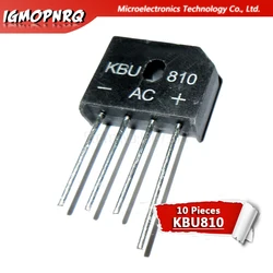 Rectificador de puente de diodo, KBU810, KBU-810, 8A, 1000V, nuevo y original, 10 Uds.