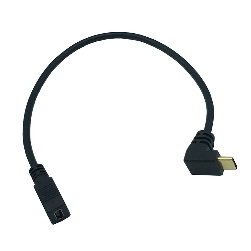 Cable de carga USB-C de 90 grados con ángulo arriba y abajo Cable convertidor hembra USB 3.1 tipo C macho a Mini USB (Mini B) - imagen 4