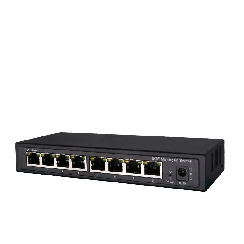 Conmutador Ethernet gestionado Gigabit de 8 puertos, conmutador con 8 puertos, 10/100/1000M, VLAN - imagen 3