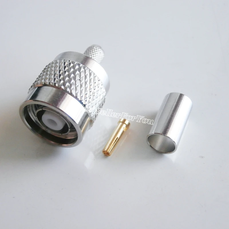 Conector TNC Macho Engarzado Cable RG58 RG142 LMR195 - imagen 5
