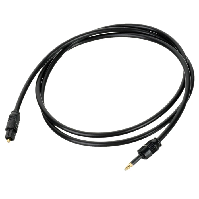 Toshiba Gold Connector Audio óptico digital Toslink a mini cable adaptador Toslink de 3,5 mm disponible en múltiples longitudes 1 m-10 pies - imagen 4
