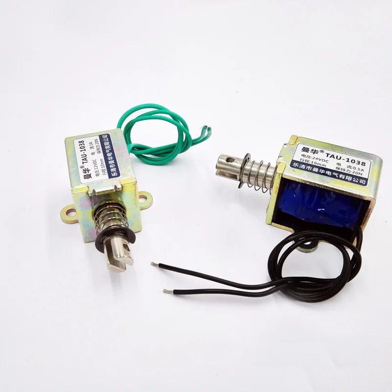 Electroimán de marco tipo push & pull, distancia de viaje, TAU1038, 10mm, 15W, DC 12V, 24V, fuerza de Keepping 20N - imagen 3
