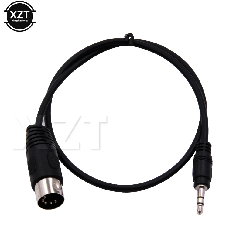 Cable de extensión de Audio para adaptador de micrófono, Conector estéreo de 3,5mm, Din a 5 pines, enchufe MIDI macho de 50cm, 1m, 3m