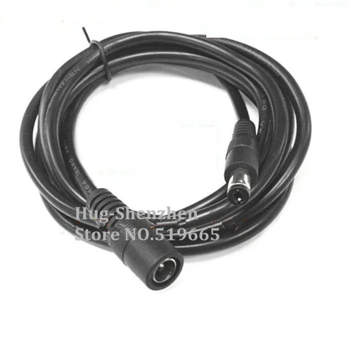 Cable de extensión de alimentación de 1,5 M/3M/5 M, 18AWG, 19V, 12V, DC5.5 x 2,5, cable de alimentación macho a hembra, CC 5,5x2,5mm, para proyector de ordenador portátil, 2 unids/lote - imagen 2