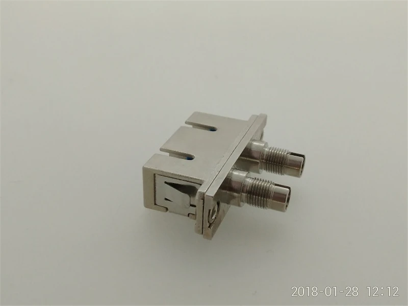 Adaptador de fibra DIN-SC conector híbrido dúplex hembra a hembra SM MM acoplador de carcasa de metal ftth IL 0,2dB envío gratis 5 uds - imagen 2