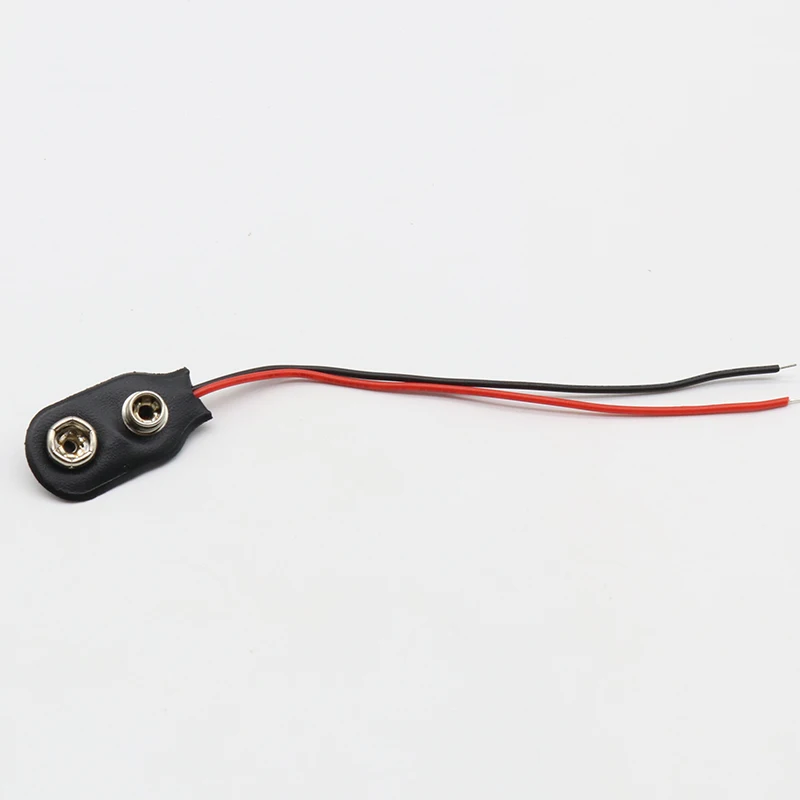 Conector de batería de 9 V y 9 V, Clip a presión, cable de plomo, soporte de batería de cuero suave de PVC, TBH-S1, 100 unids/lote - imagen 2