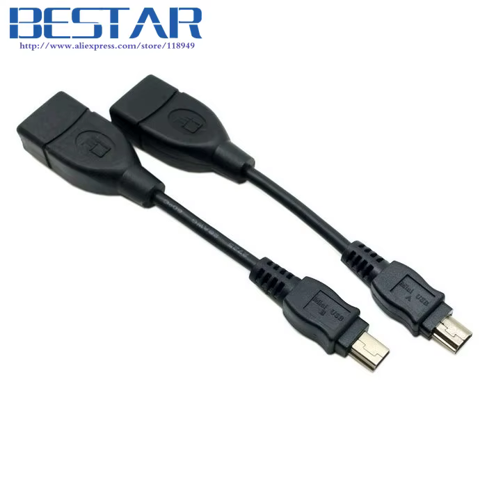 Cable OTG Mini USB A/B Hembra – Handycam DV DC y Tableta - imagen 2