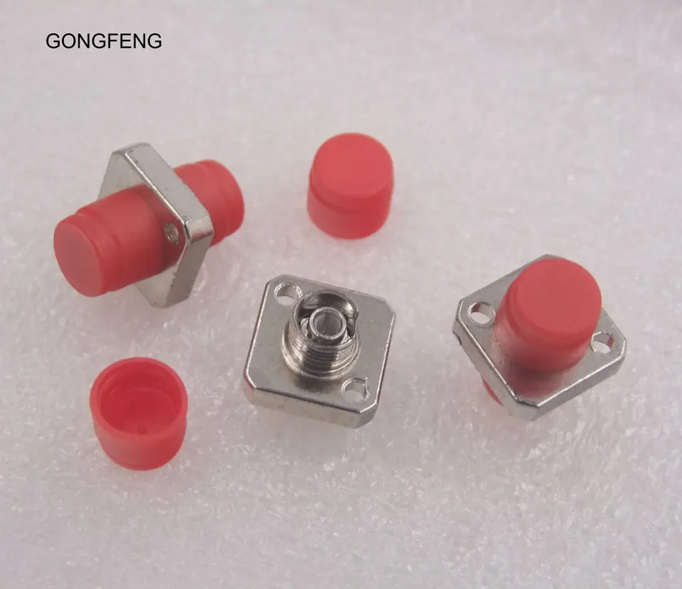 GONGFENG-Adaptador de conector de fibra óptica FC/PCFC/APC, acoplador de aleación de zinc de una sola pieza, brida especial, venta al por mayor, 100 Uds. - imagen 4