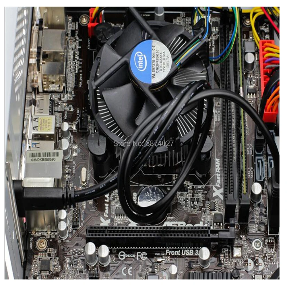 Cable de montaje en Panel de placa base de 50cm tipo C, USB-C hembra a USB 3,0, 20 pines, con soporte de expansión de Panel trasero PCI - imagen 5