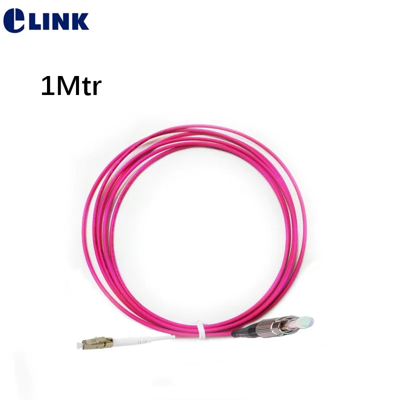 Cables de conexión de fibra óptica 10 Uds OM4 1M SX cable rojo/Voilet SC-ST SC-FC LC-SC LC-FC LC-ST FC-ST conector Simplex 2,0 3,0 puente