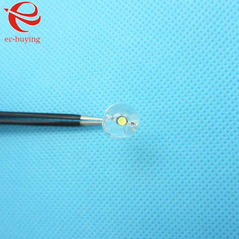 8mm sombrero de paja blanco cálido luz LED diodo emisor lámpara ultrabrillante cuenta enchufable DIY Kit práctica gran angular 8 mm 10 unids/lote - imagen 2