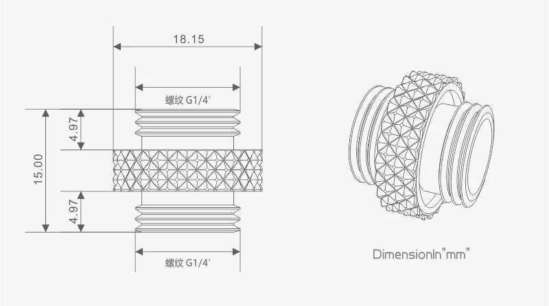 Un dibujo de un neumático con medición 18