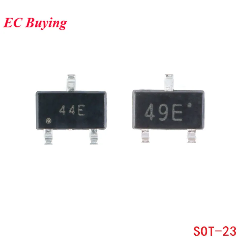 100 uds/5 uds 44E 49E interruptor de Sensor de efecto Hall SMD elemento Hall SS49E AH49E A3144E SOT23 interruptor de Sensor Motor eléctrico sin escobillas - imagen 2