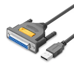 Cable USB a paralelo IEEE 1284 DB25 y Centronics 36 para impresora