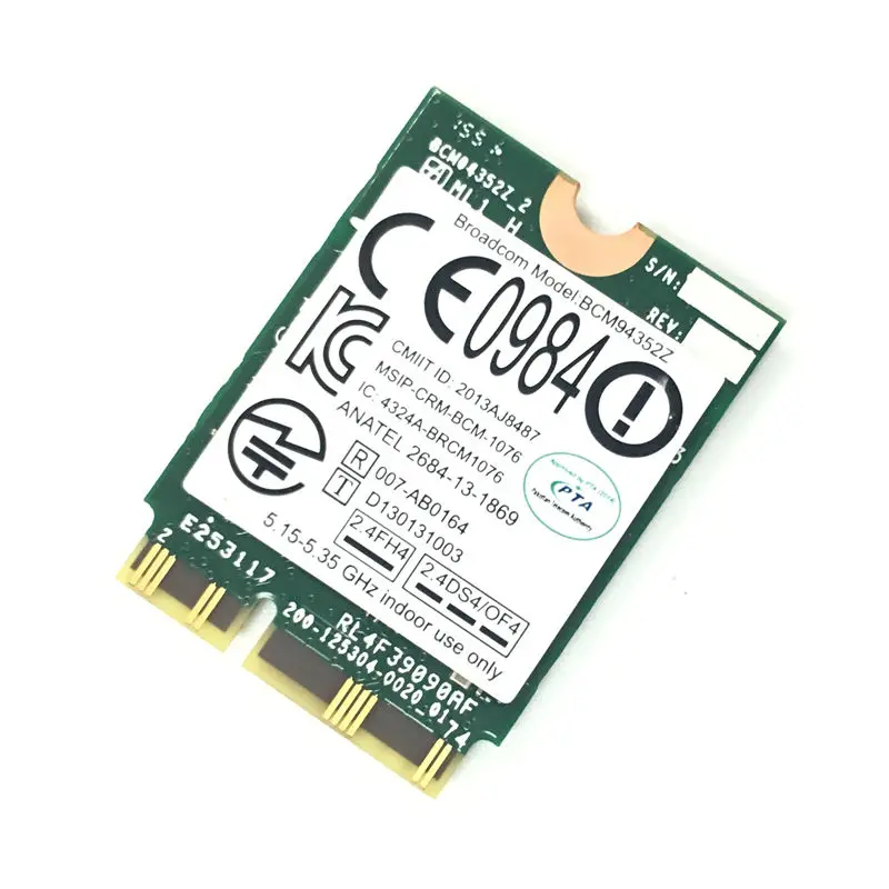 Wifi de escritorio 802.11AC Bluetooth 4,0 tarjeta Broadcom BCM94352Z BCM94352 WLAN WIN7/WIN8/WIN8.1/WIN10/MAC tarjeta de red inalámbrica - imagen 2