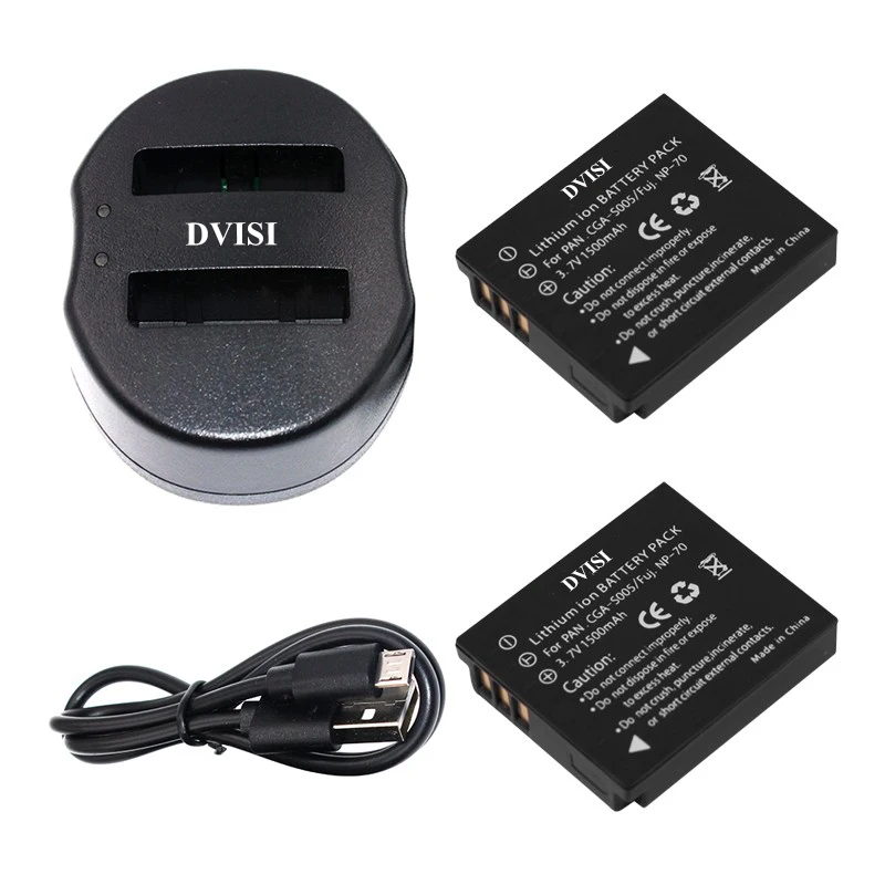 2 uds CGA-S005 CGA S005 3,7 V 1.2Ah batería con cargador Dual USB para PANASONIC DMW-BCC12 DMC-FX8 FX9 FX10 FX12 FX50 FX150 LX1 LX2 - imagen 3