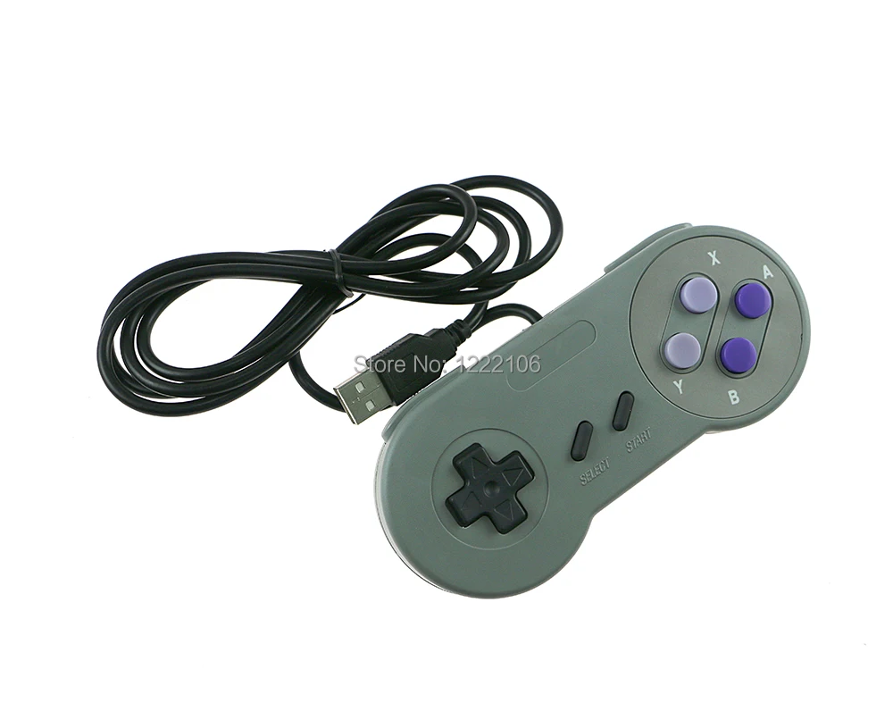 2 uds Retro Super para Nintendo SNES controlador USB para PC para controladores MAC sellado - imagen 5