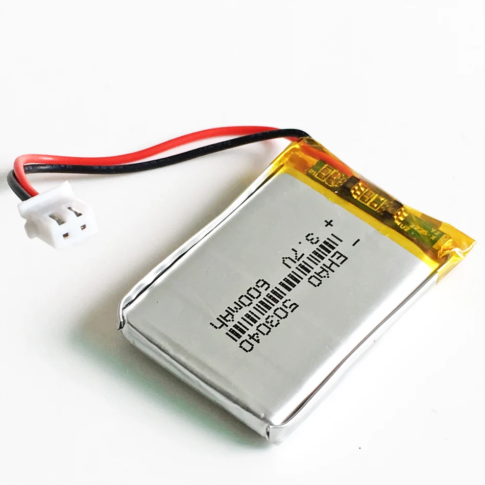 10 piezas 503040   Batería recargable Lipo de 3,7 V y 600mAh + conector JST XHR de 2,54mm de 2 pines para cámara Mp3 DVD GPS grabadora Bluetooth - imagen 4