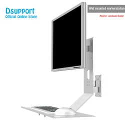 Soporte Monitor Pared Ajustable – Bandeja Teclado Ergonómica
