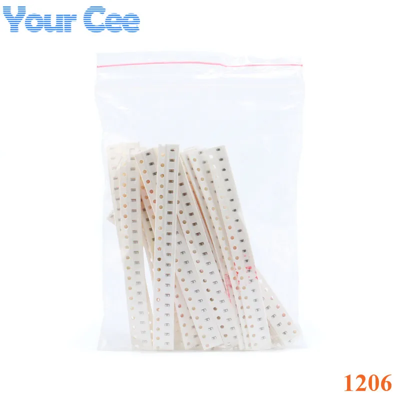 420 UDS-1000 Uds SMD 1206 0603 0805 Kit de resistencias surtido 5% 1% 0R-39R 43R-560R 620R-12K 15K-220K componente electrónico de resistencia - imagen 4