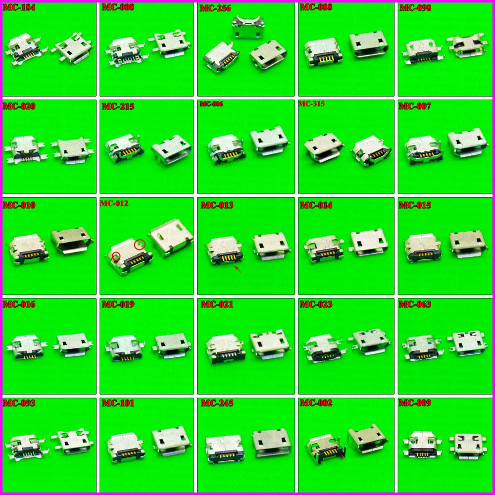 ChengHaoRan-Conector Micro USB 5P 5 pines 5-pin Mix SMD DIP V8, 25 modelos, 25 50 75 piezas, enchufe de datos de carga - imagen 3