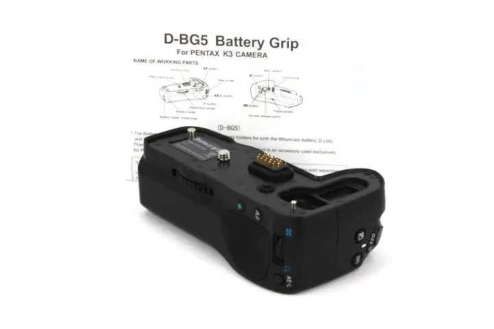 JINTU-Soporte de batería Vertical multipotencia para cámara Pentax K-3, K3 DSLR, funciona con batería de D-BG5 o AA, como D-Li90 - imagen 4