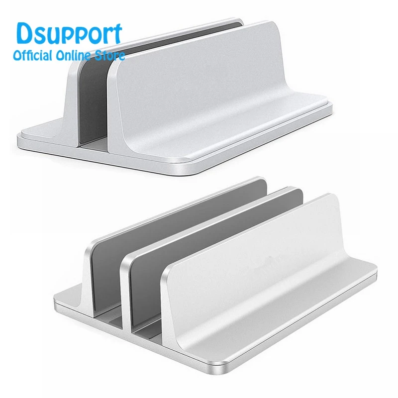 Soporte Vertical para ordenador portátil, diseño 2 en 1, soporte de ahorro de espacio para escritorio, traje de base ajustable de espesor para todos los MacBook/Superficie/Samsung