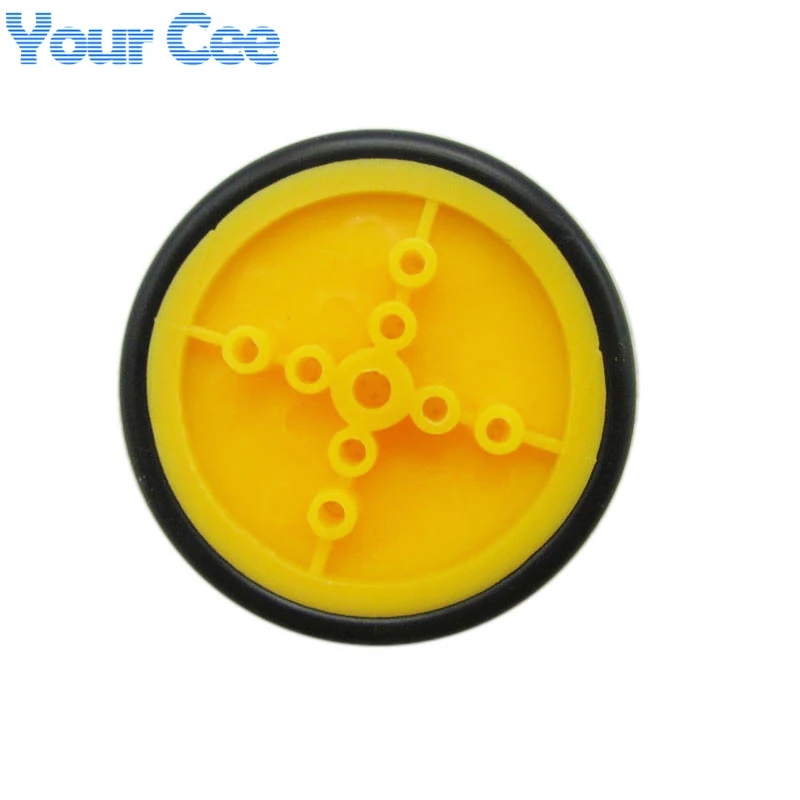 50 uds/5 uds inteligente pequeño chasis de neumático de coche inteligente 40mm rueda de chasis de Robot de plástico - imagen 2
