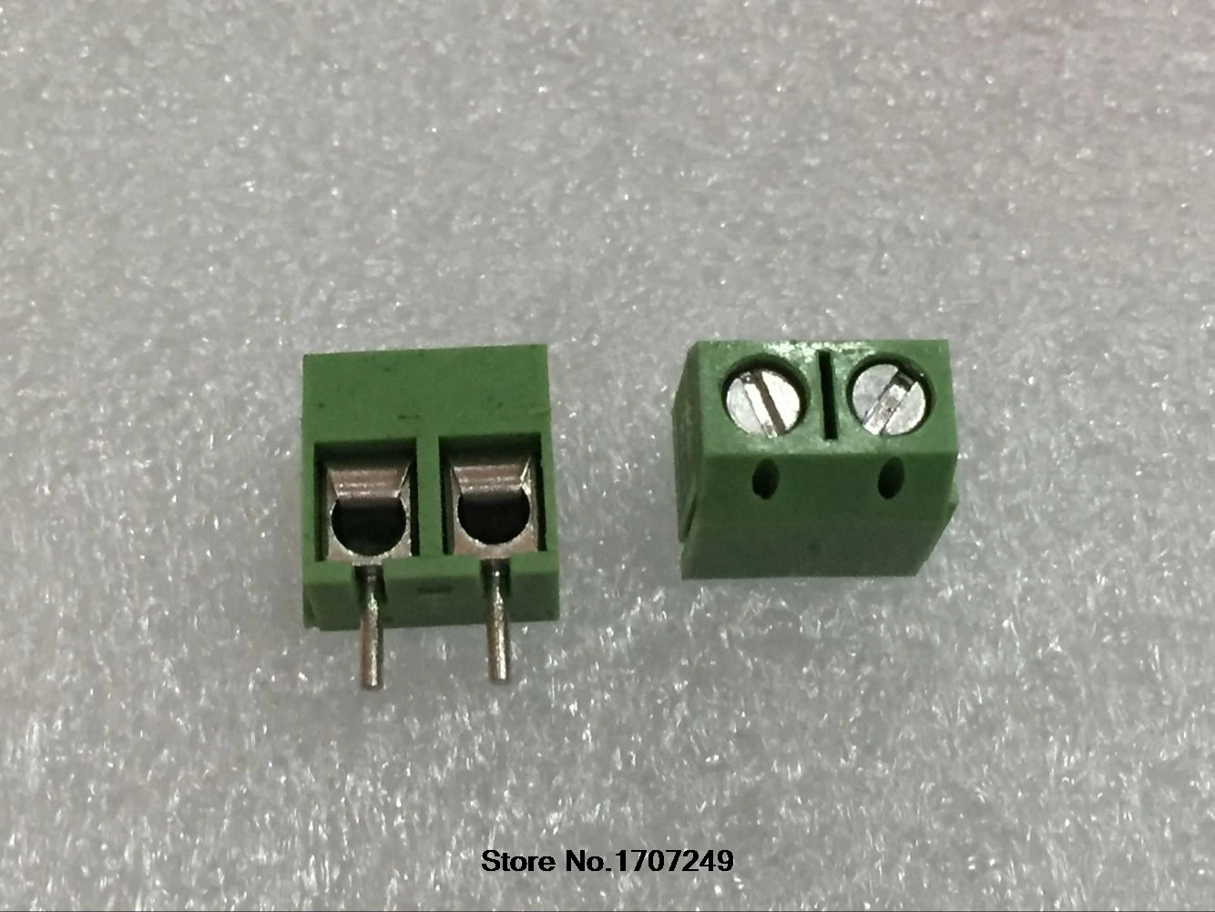 Tornillo de 2 pines de 100 piezas, Conector de bloque de terminales PCB verde, paso de 5mm, envío gratis