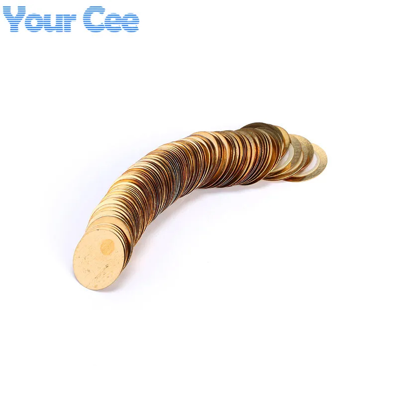 100 uds/5 uds 27mm 0,33mm de espesor disco piezoeléctrico de cobre hoja de cerámica zumbador Sensor de presión altavoz DIY electrónico - imagen 2