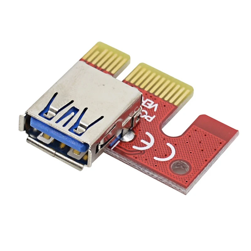 Convertidor USB3.0 PCI-E Express 1x a 16x, tarjeta elevadora de 60CM, fuente de alimentación SATA de 15 Pines, Cable extensor USB 3,0 para minería de Bitcoin - imagen 3