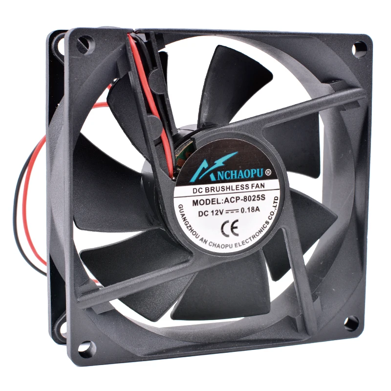 COOLING REVOLUTION-ventilador de 8cm, 8025, 80mm, 12V, 0.18A, volumen de aire, ordenador, chasis, CPU