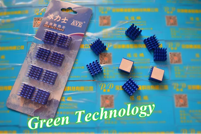 Disipador de calor de aluminio, Enfriador de chips de 15x15x8,2 MM, m.2, SSD, 8 piezas