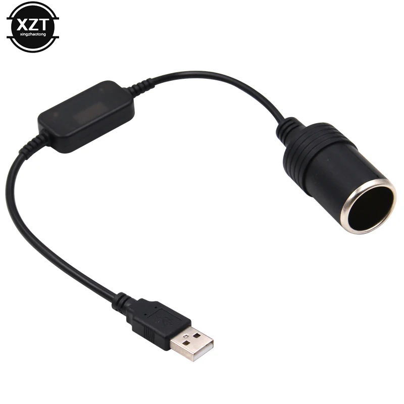 Controlador con cable, puerto USB de 5V a 12V, encendedor de cigarrillos de coche, enchufe hembra, cable de alimentación para Xiaomi Power Bank, adaptador convertidor DVR - imagen 3