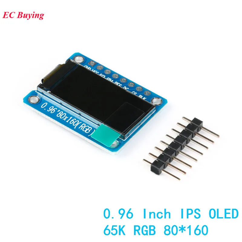 Módulo OLED de pantalla IPS de 0,96 pulgadas para Arduino 80*160 65K placa LCD TFT RGB colorida ST7735 ST7735 DIY