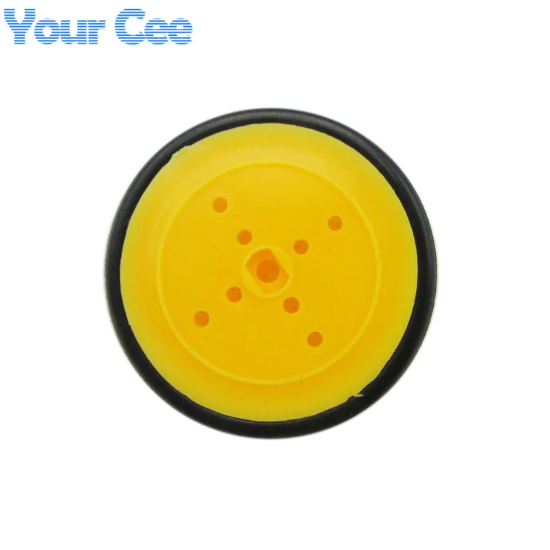 50 uds/5 uds inteligente pequeño chasis de neumático de coche inteligente 40mm rueda de chasis de Robot de plástico - imagen 4