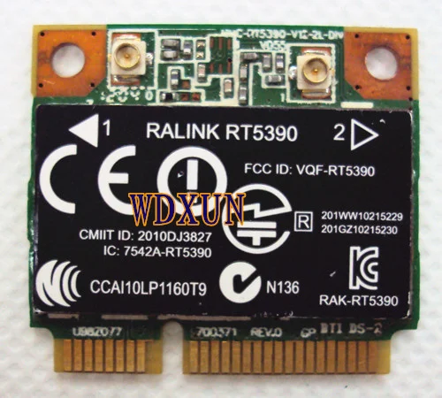 Tarjeta inalámbrica Half Mini Pci-e RT5390 para HP ProBook 4445s 4540s 4545s CQ56 CQ57 G7 300M Tarjeta inalámbrica SPS: 630703 -001 - imagen 2
