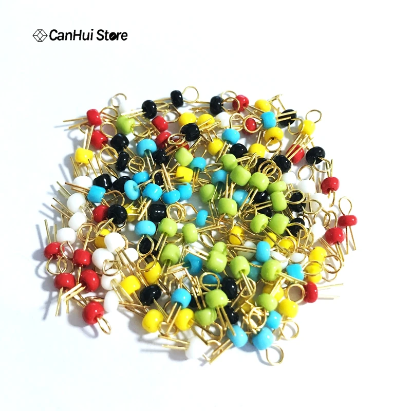 Placa PCB de seis colores, 120 unids/lote, punto de prueba/cuenta/anillo/aro, pines de prueba de cerámica, anillo de prueba de cerámica chapado en oro, blanco y negro