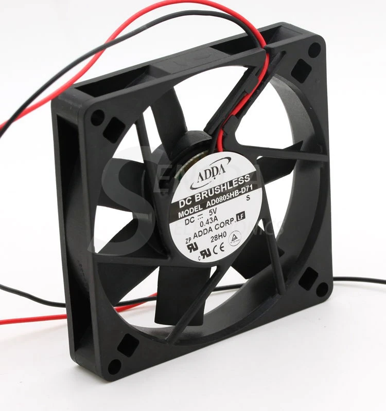 Ventiladores de refrigeración para carcasa de ordenador, para ADDA AD0805HB-D71 8015, 80mm, 8cm, DC 5V, 0.43A - imagen 2