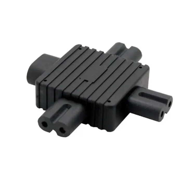 Adaptador de corriente divisor IEC 320 Figura 8 C8 macho a 3x hembra C7 - Fuente de alimentación 1 en 3 salidas para electrónica - imagen 2